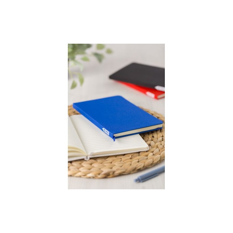 Carnet A5  en rPET personnalisé - Samira Matières : papier Couleurs : blanc marquage laser ultra précis