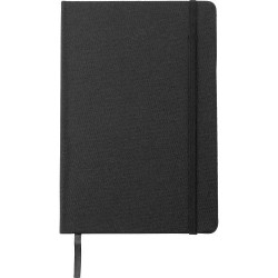 Carnet A5  en rPET personnalisé - Samira Matières : papier Couleurs : noir personnalisable avec votre logo