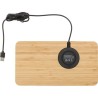 Organiseur de bureau  avec chargeur à induction Faye Matières : métal Couleurs : bambou personnalisable avec votre logo