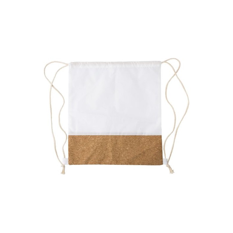 Sac à dos  en polyester rPET et liège - Elodie Matières : liège Couleurs : blanc