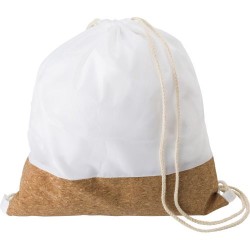 Sac à dos  en polyester rPET et liège - Elodie Matières : liège Couleurs : blanc goodies publicitaire événementiel