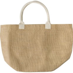 Sac shopping  en toile de jute - Zac Matières : coton Couleurs : beige