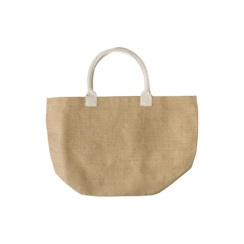 Sac shopping  en toile de jute - Zac Matières : coton Couleurs : beige