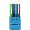 Set de 12 feutres à eau s - Evan Matières : polypropylène (PP) Couleurs : bleu clair cadeau entreprise pas cher