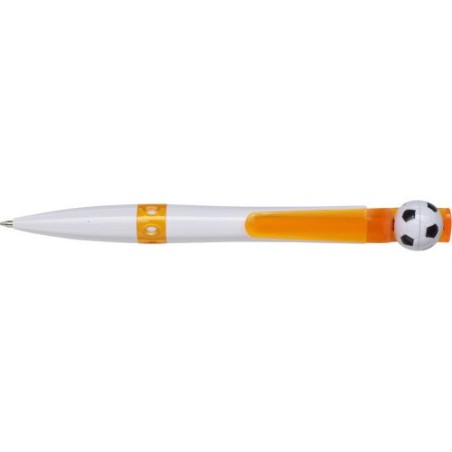 Stylo bille personnalisé publicitaire  'Football' Prem Matières : plastique Couleurs : rouge marquage couleur éclatante