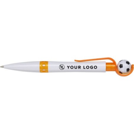 Stylo bille personnalisé publicitaire  'Football' Prem Matières : plastique Couleurs : rouge livraison express 24h 48h