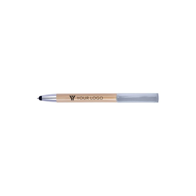 Stylo bille  en bambou et plastique Colette Matières : bambou Couleurs : blanc goodies entreprise design