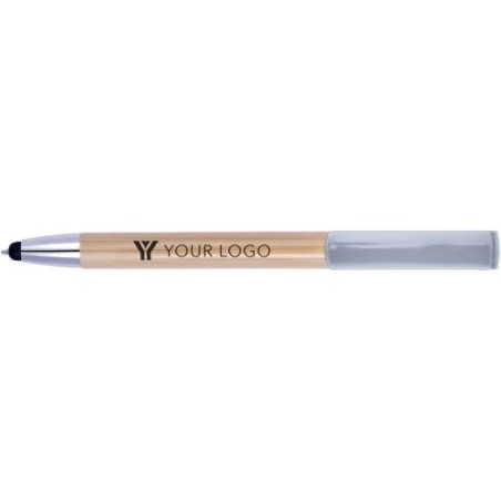 Stylo bille  en bambou et plastique Colette Matières : bambou Couleurs : blanc goodies entreprise design