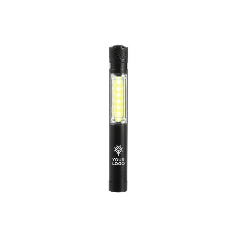Torche LED COB Pratique en Aluminium Personnalisée - Beth Matières : métal Couleurs : noir accessoire événementiel unique