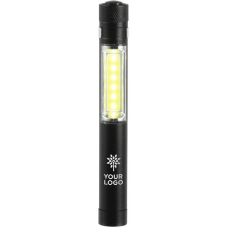 Torche LED COB Pratique en Aluminium Personnalisée - Beth Matières : métal Couleurs : argenté goodies entreprise design