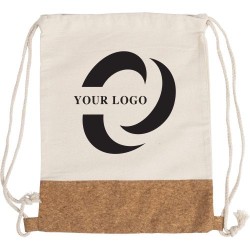 Sac à dos  en coton pour entreprises - Tianna Matières : liège Couleurs : kaki goodies publicitaire événementiel