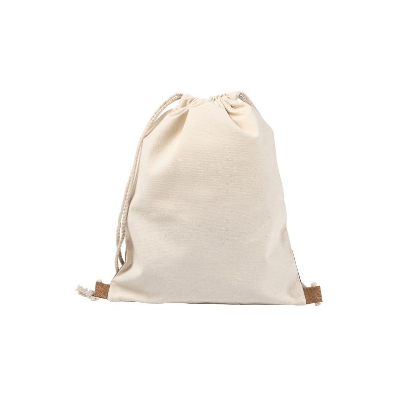 Sac à dos  en coton pour entreprises - Tianna Matières : liège Couleurs : kaki impression haute définition