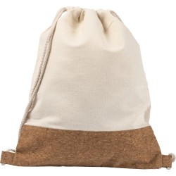 Sac à dos  en coton pour entreprises - Tianna Matières : liège Couleurs : kaki marquage laser ultra précis