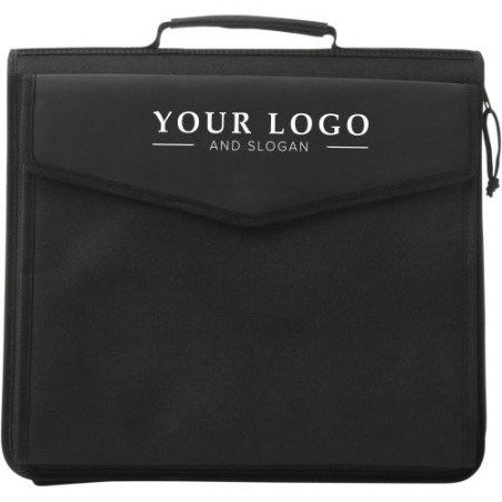 Porte-documents personnalisé en polyester - Coco Matières : polyester Couleurs : noir cadeau entreprise pas cher