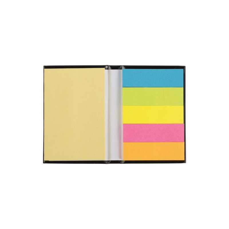 Etui cartonné personnalisé pour papiers repositionnables Belinda Matières : papier Couleurs : noir livraison express 24h 48h