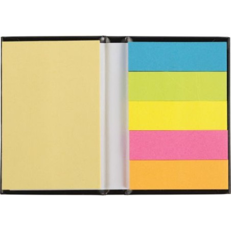 Etui cartonné personnalisé pour papiers repositionnables Belinda Matières : papier Couleurs : noir livraison express 24h 48h
