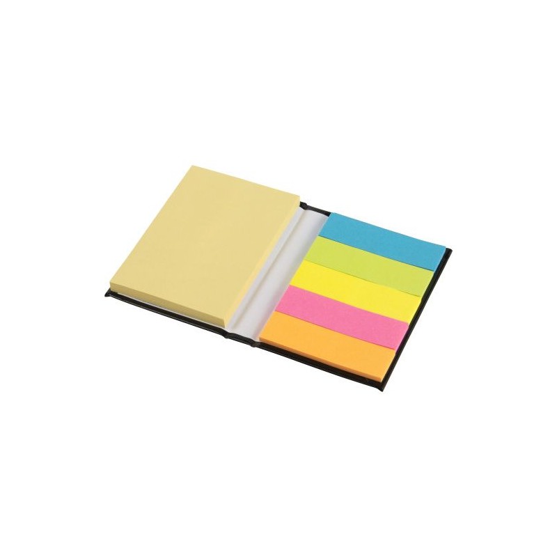 Etui cartonné personnalisé pour papiers repositionnables Belinda Matières : papier Couleurs : noir accessoire événementiel uniqu