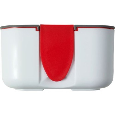 Lunch box compartimentée  personnalisée Veronica Matières : plastique Couleurs : rouge