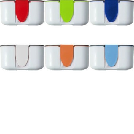 Lunch box compartimentée  personnalisée Veronica Matières : plastique Couleurs : rouge personnalisation rapide en France