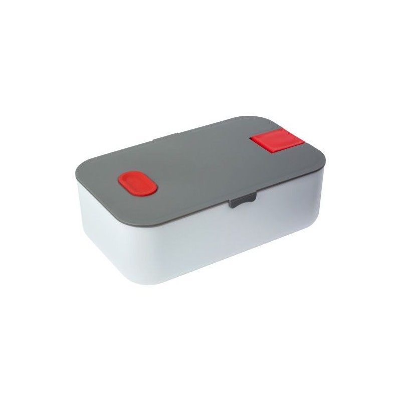 Lunch box compartimentée  personnalisée Veronica Matières : plastique Couleurs : rouge objet promo petit budget