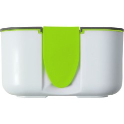 Lunch box compartimentée  personnalisée Veronica Matières : plastique Couleurs : vert citron impression haute définition