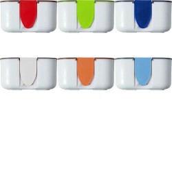 Lunch box compartimentée  personnalisée Veronica Matières : plastique Couleurs : vert citron objet promotionnel éco-responsable