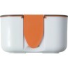 Lunch box compartimentée  personnalisée Veronica Matières : plastique Couleurs : orange goodies publicitaire événementiel
