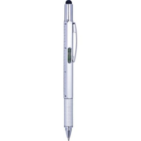 Stylo bille multifonction personnalisé Giuliana Matières : plastique Couleurs : argenté