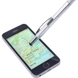 Stylo bille multifonction personnalisé Giuliana Matières : plastique Couleurs : argenté livraison express 24h 48h