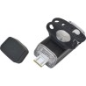 Lampe à vélo amovible personnalisée sécuritaire Ethan Matières : silicone Couleurs : noir marquage laser ultra précis