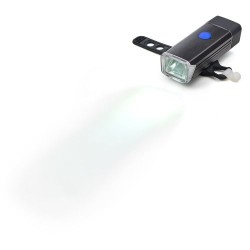 Lampe à vélo amovible personnalisée sécuritaire Ethan Matières : silicone Couleurs : noir objet promotionnel éco-responsable