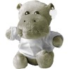 Peluche  'Hippopotame' Geraldine - Cadeau d'entreprise unique Matières : coton Couleurs : gris personnalisable avec votre logo