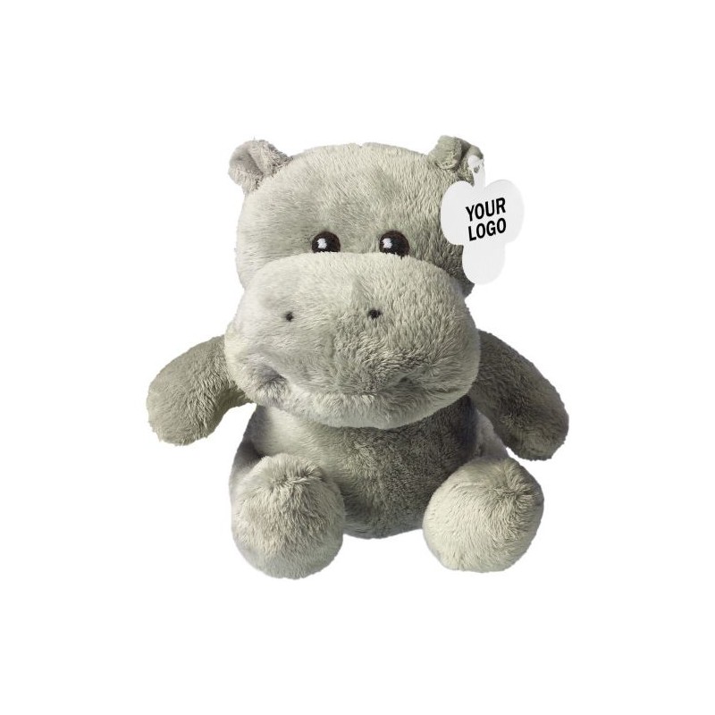 Peluche  'Hippopotame' Geraldine - Cadeau d'entreprise unique Matières : coton Couleurs : gris cadeau entreprise pas cher