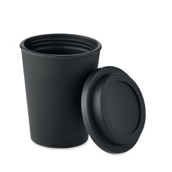 Gobelet double paroi personnalisable de 300 ml - SORA Matières : polypropylène (PP) Couleurs : noir livraison express 24h 48h