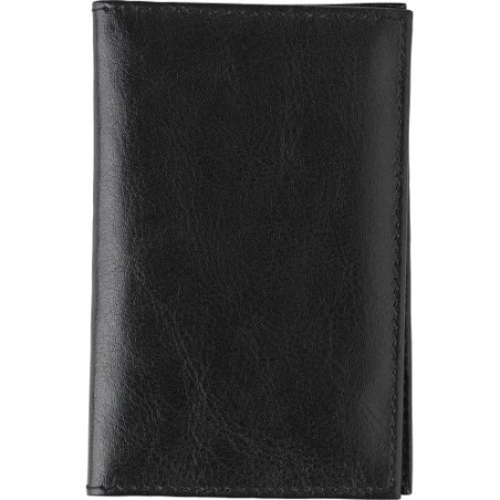 Porte-feuille et porte-cartes RFID en cuir personnalisé Lee Matières : cuir Couleurs : noir