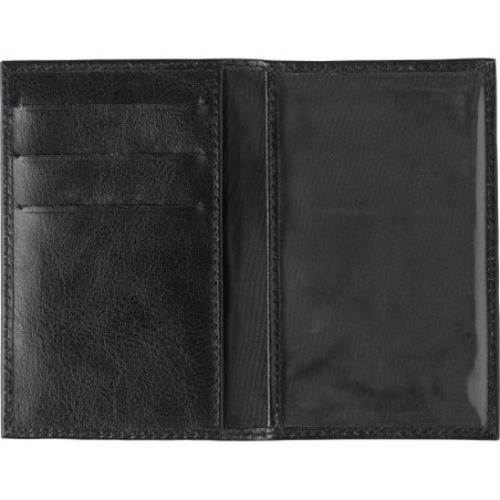 Porte-feuille et porte-cartes RFID en cuir personnalisé Lee Matières : cuir Couleurs : noir impression haute définition
