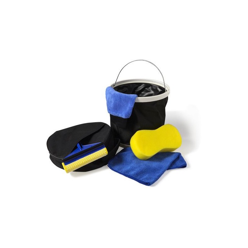 Set de nettoyage  personnalisé pour voiture - Lisbet Matières : polyester Couleurs : noir cadeau entreprise pas cher