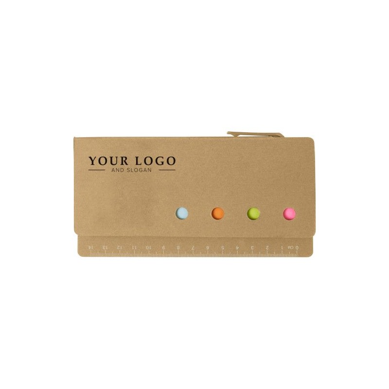 Pochette Éco-responsable Personnalisée de Marque-Pages - Riva Matières : carton Couleurs : brun cadeau entreprise pas cher
