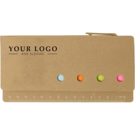 Pochette Éco-responsable Personnalisée de Marque-Pages - Riva Matières : carton Couleurs : brun cadeau entreprise pas cher