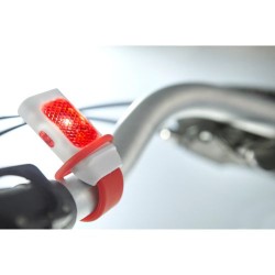 Lampe à vélo économique personnalisée pour sécurité et style - Duncan Matières : silicone Couleurs : bleu cadeau collaborateur p