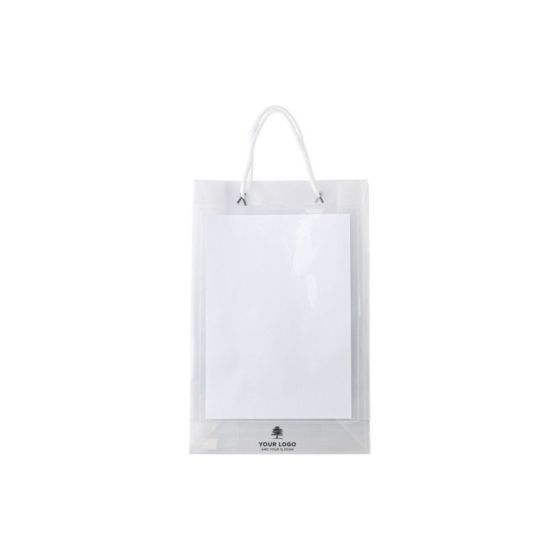 Sac publicitaire A4 en PP personnalisable  Vienna Matières : nylon Couleurs : naturel cadeau entreprise pas cher