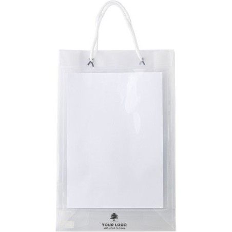 Sac publicitaire A4 en PP personnalisable  Vienna Matières : nylon Couleurs : naturel cadeau entreprise pas cher