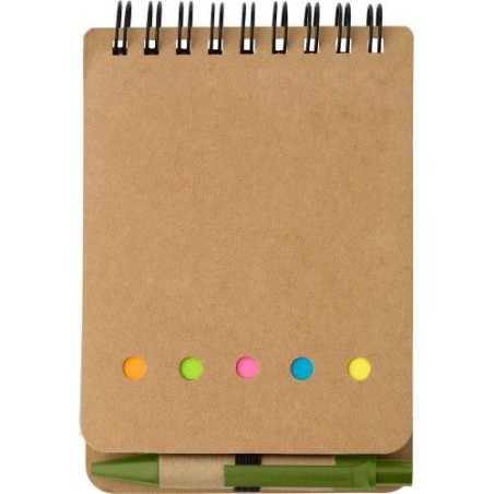 Carnet à spirale  en carton - Rodrigo Matières : papier Couleurs : vert clair personnalisable avec votre logo