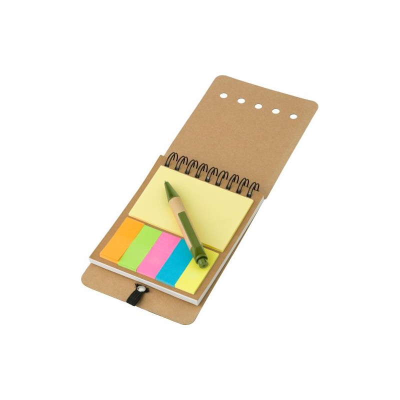 Carnet à spirale  en carton - Rodrigo Matières : papier Couleurs : vert clair cadeau entreprise pas cher