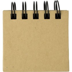 Carnet à spirale personnalisable de 250 feuilles Clemence Matières : carton Couleurs : brun 2