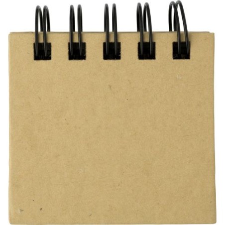 Carnet à spirale personnalisable de 250 feuilles Clemence Matières : carton Couleurs : brun personnalisable avec votre logo