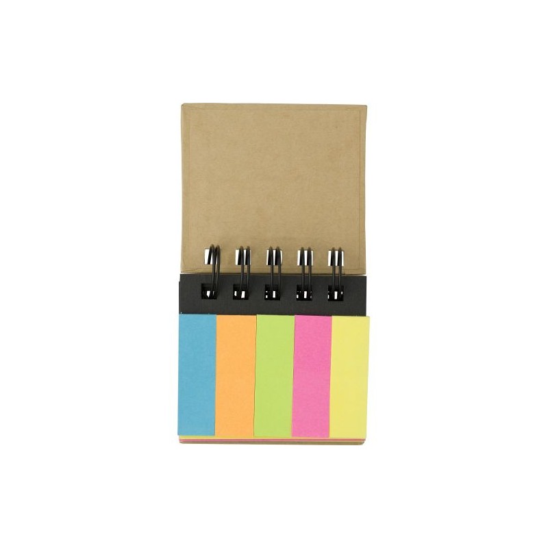 Carnet à spirale personnalisable de 250 feuilles Clemence Matières : carton Couleurs : brun goodies publicitaire événementiel