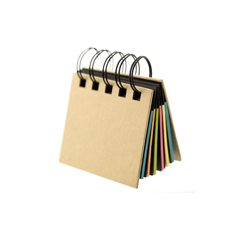 Carnet à spirale personnalisable de 250 feuilles Clemence Matières : carton Couleurs : brun impression haute définition