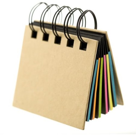 Carnet à spirale personnalisable de 250 feuilles Clemence Matières : carton Couleurs : brun impression haute définition