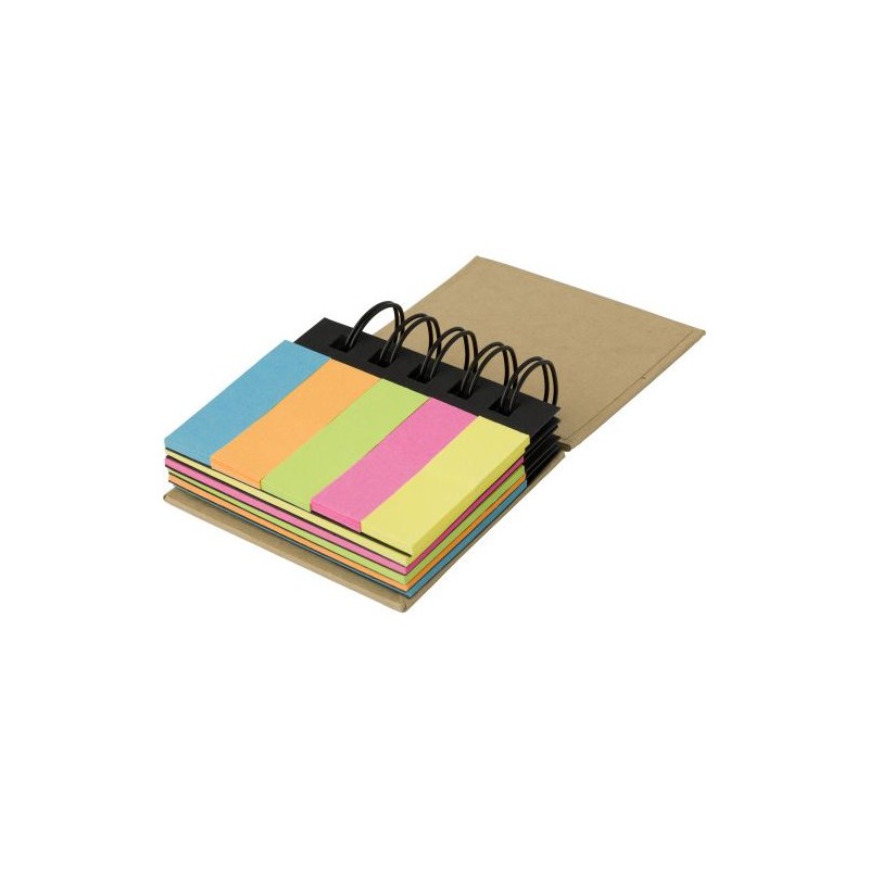 Carnet à spirale personnalisable de 250 feuilles Clemence Matières : carton Couleurs : brun marquage laser ultra précis